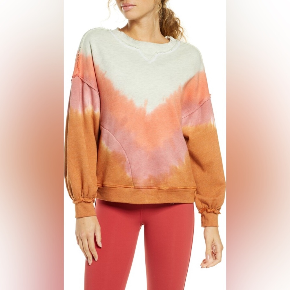 Free People FP Movement ombre metti tie dye sweatshirt with pockets small